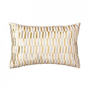 Nate Berkus Silver and Gold Beaded Pillow